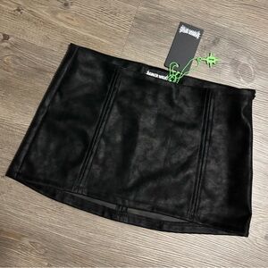 NWT Dolls Kill / Darker Wavs Chord Mini Skirt